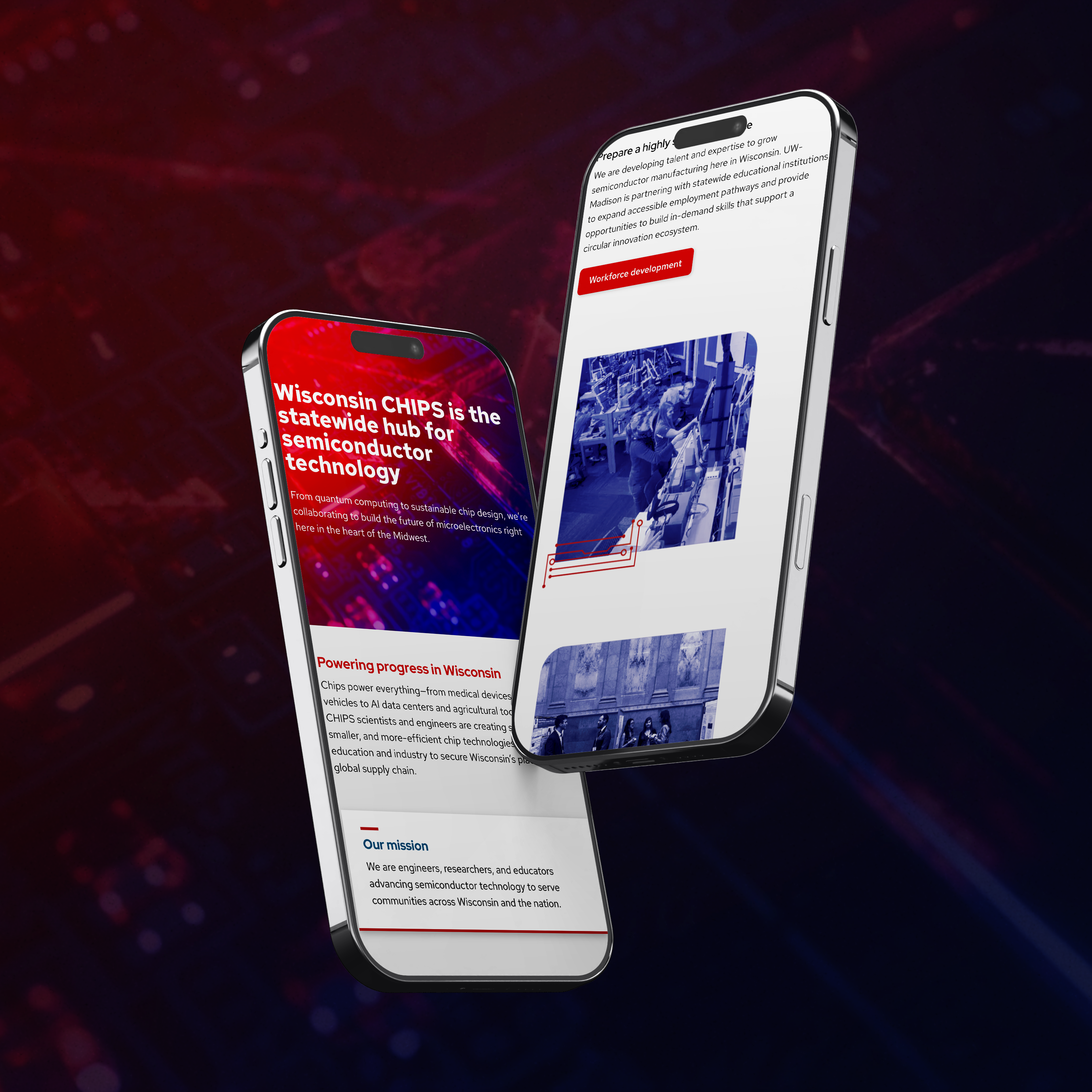 Wisconsin CHIPS website on mobile phones
