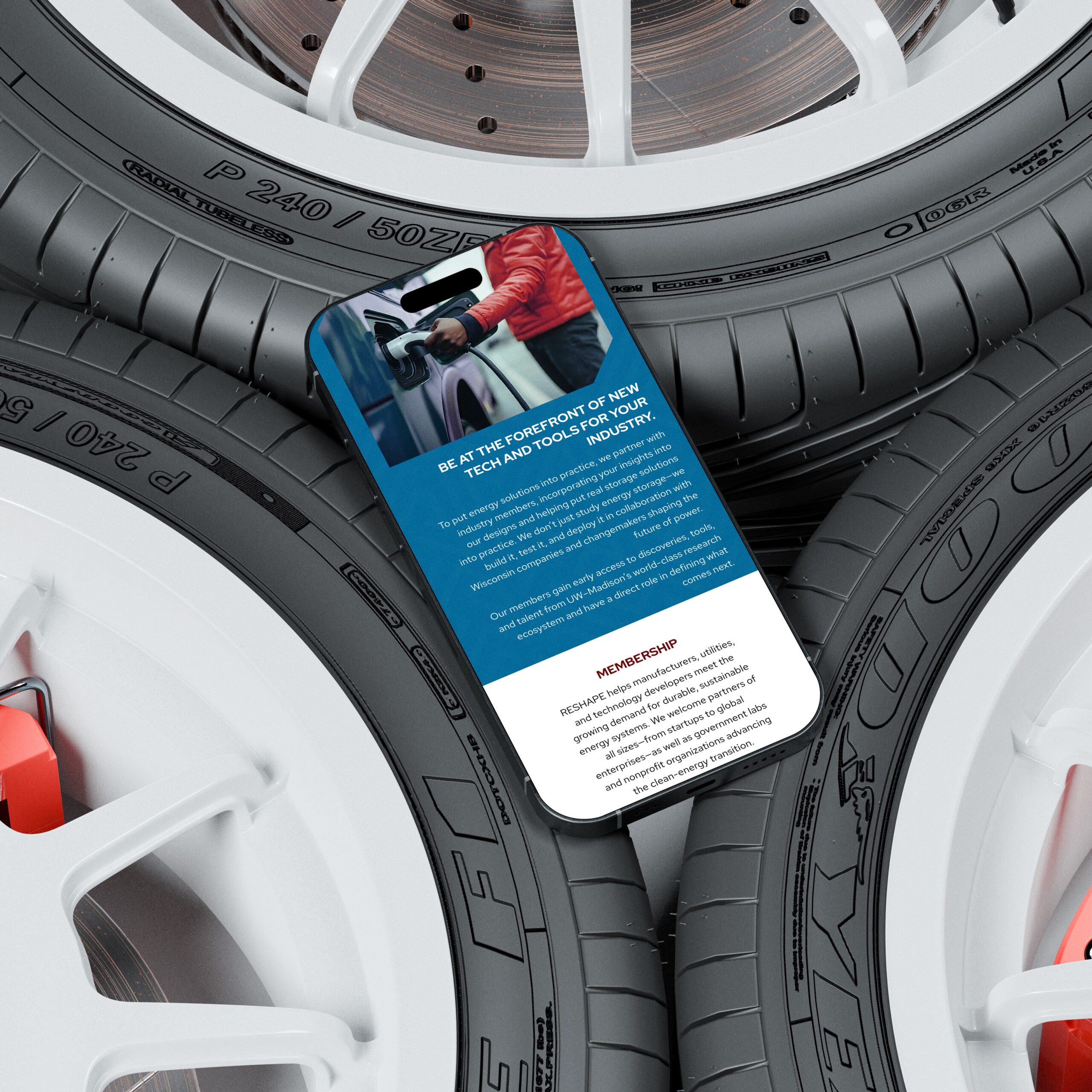 Phone with mobile Reshape website