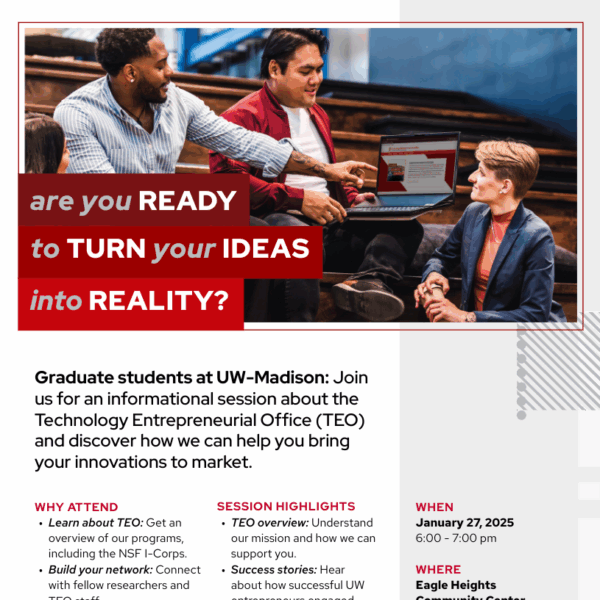 flyer advertising "are you ready to turn your ideas into reality?"
