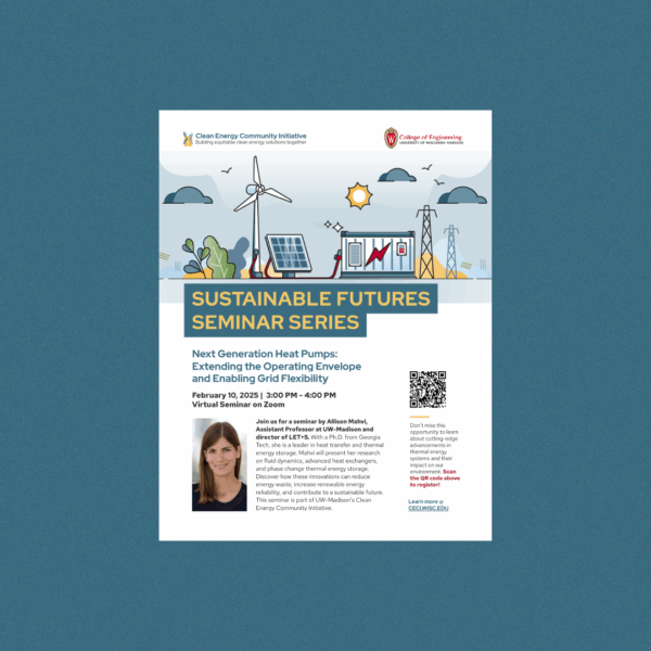 flyer advertising a seminar on heat pumps