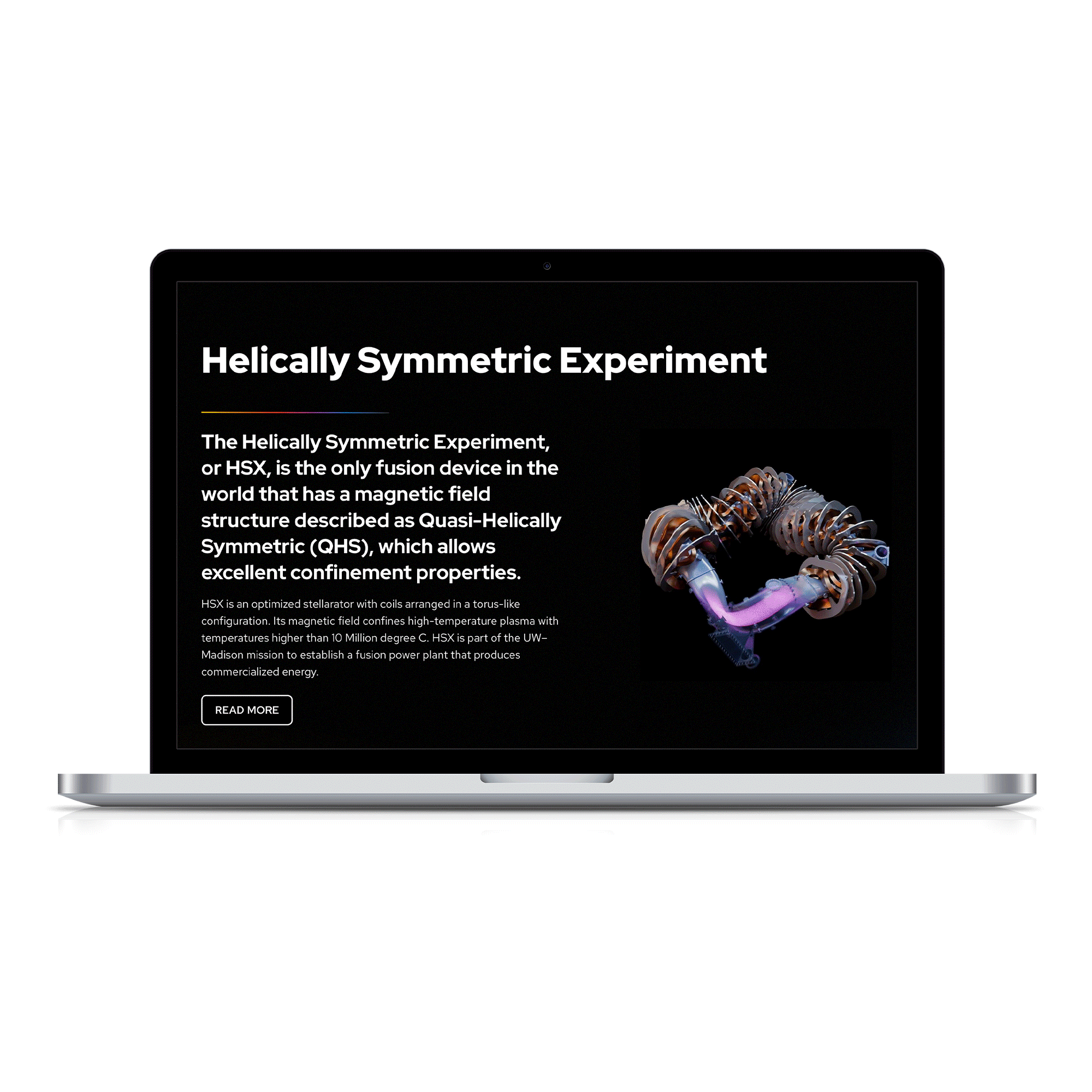 gif of website pages about fusion facilities