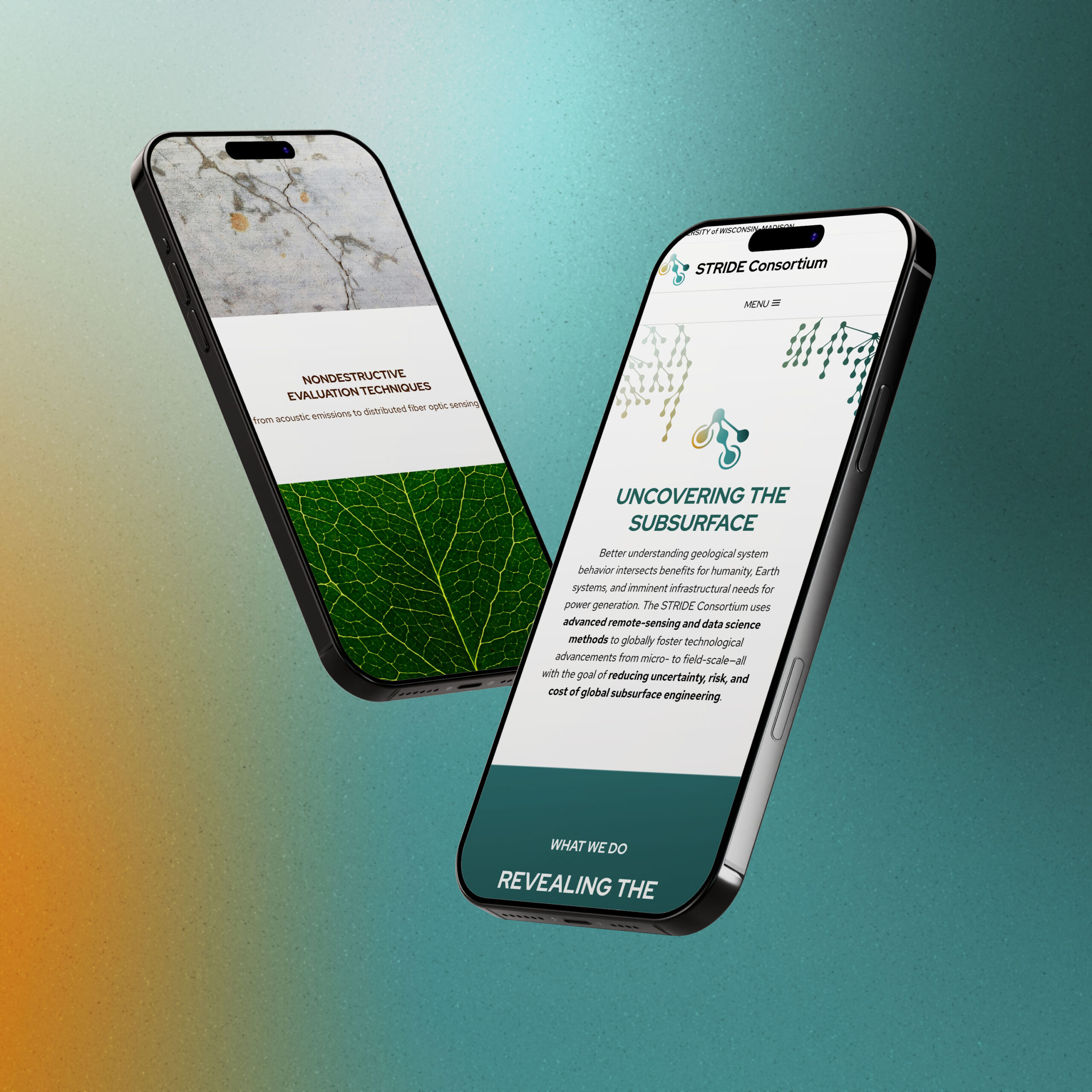 mobile view of a website